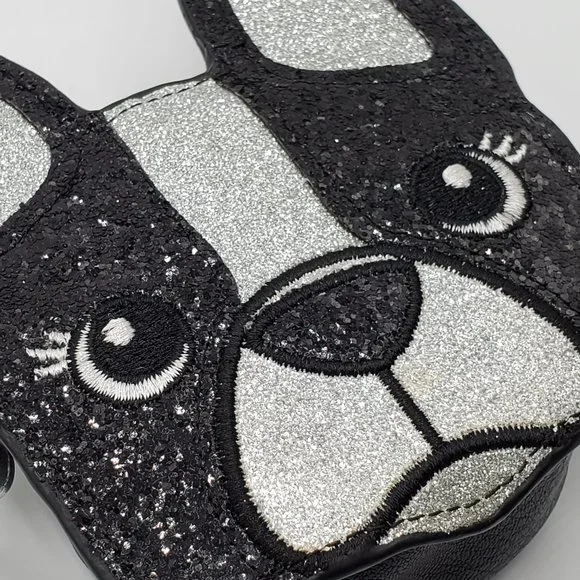 Justice Glitter Boston Terrier Mini Cross Body Bag - Picture 6 of 14